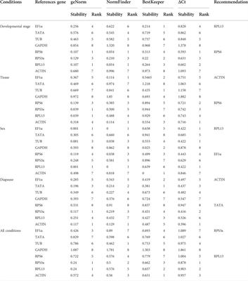 Selection and validation of reference genes for RT-qPCR-based analyses of Anastatus japonicus Ashmead (Hymenoptera: Helicopteridae)